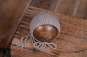 Light grey smooth mohair hat