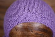 Lilac smooth mohair hat