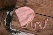 Salmon smooth mohair hat