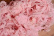 Pink loose wool