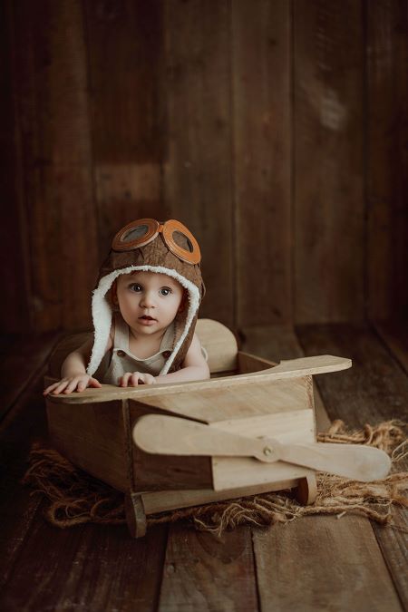 Brown rustic aeroplane