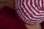 Red striped mohair set