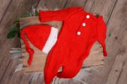 Conjunto pijama y gorro de Papá Noel