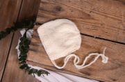 Light yellow smooth mohair hat