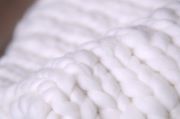 White plaited blanket 