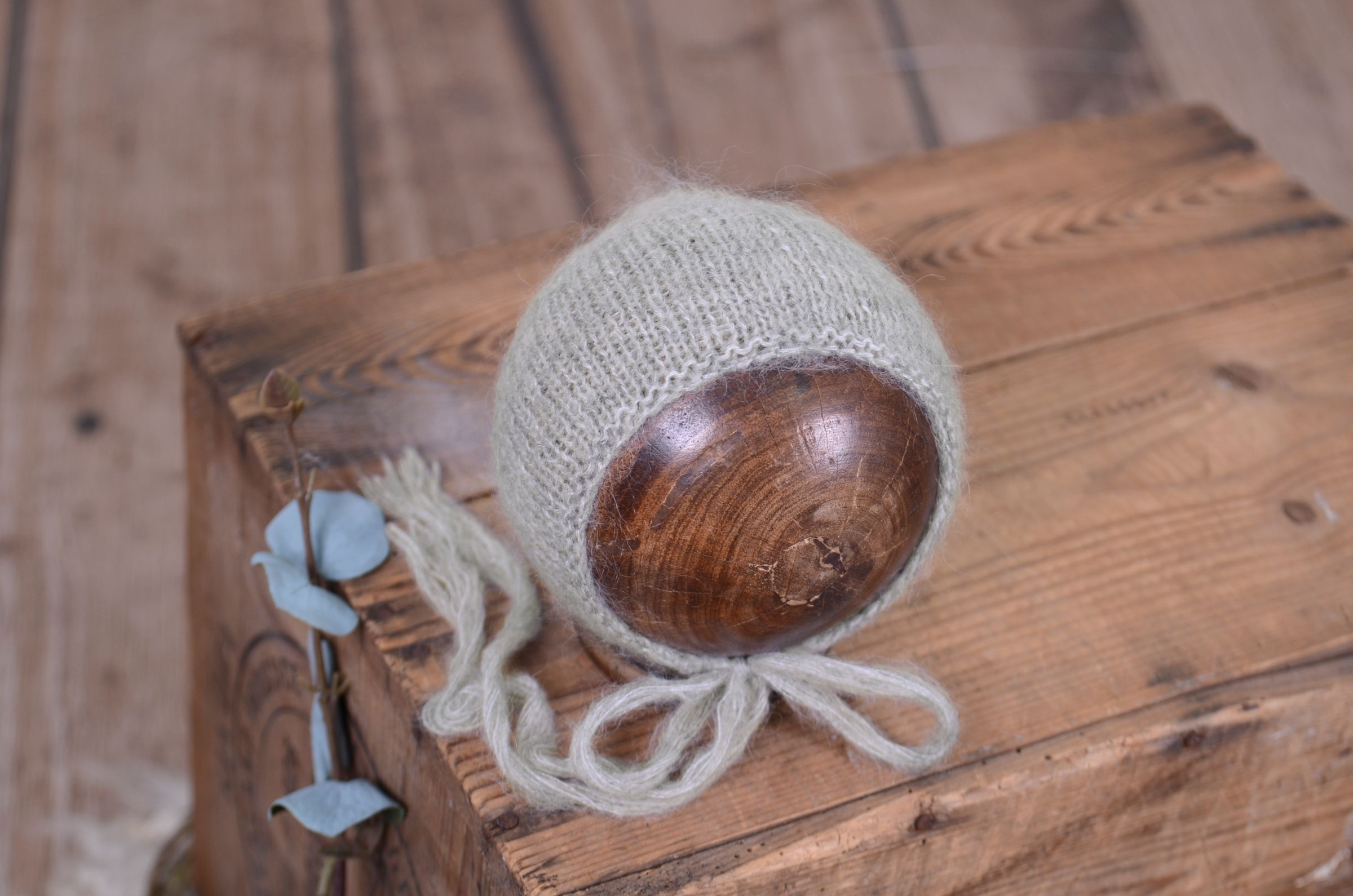 Capota de angora gris