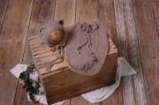 Mink sack and hat with little ears set