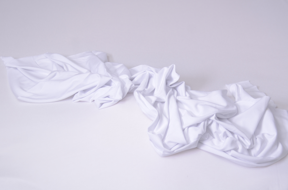White smooth fabric and wrap pack