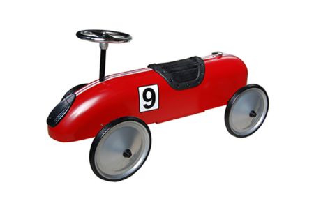 Red and black racing car