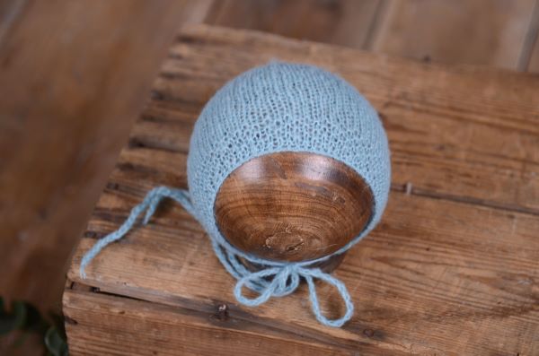 Turquoise smooth mohair hat