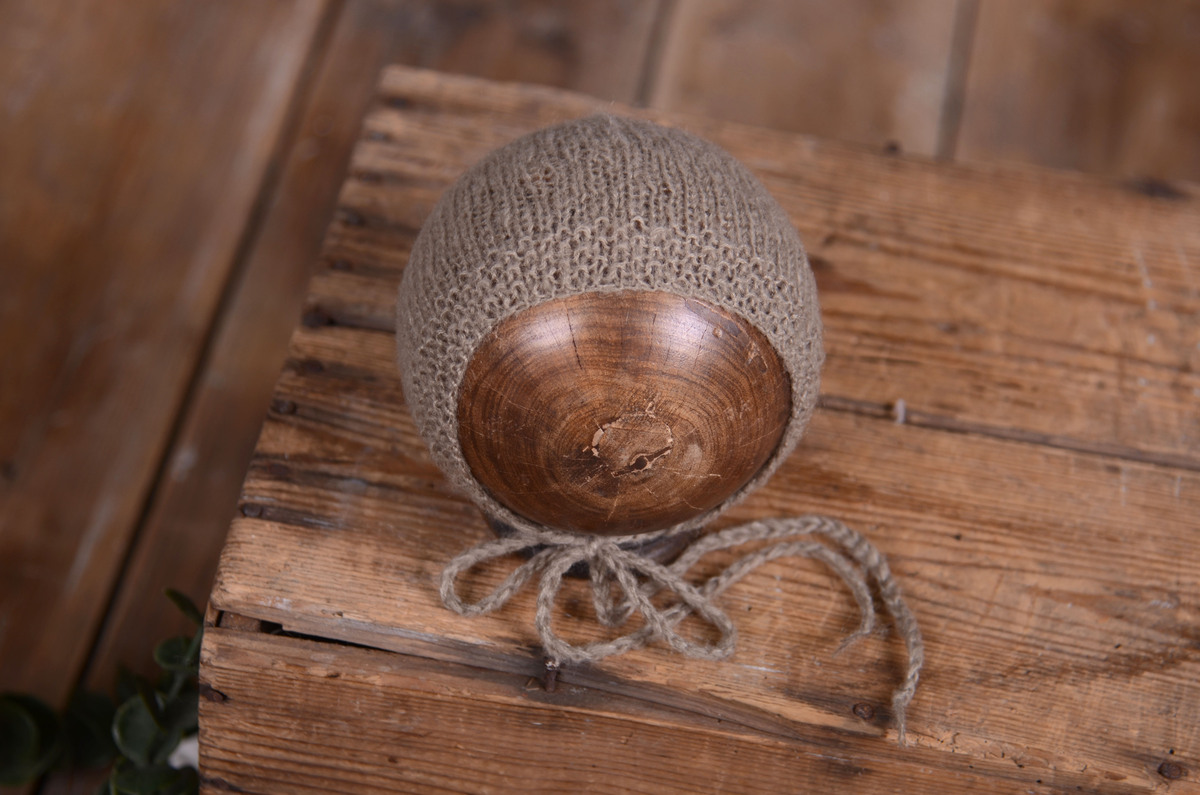 Gorro de angora liso visón