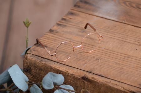 Mini lunettes vintage dorées