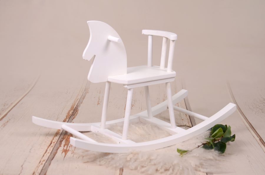 White rocking horse