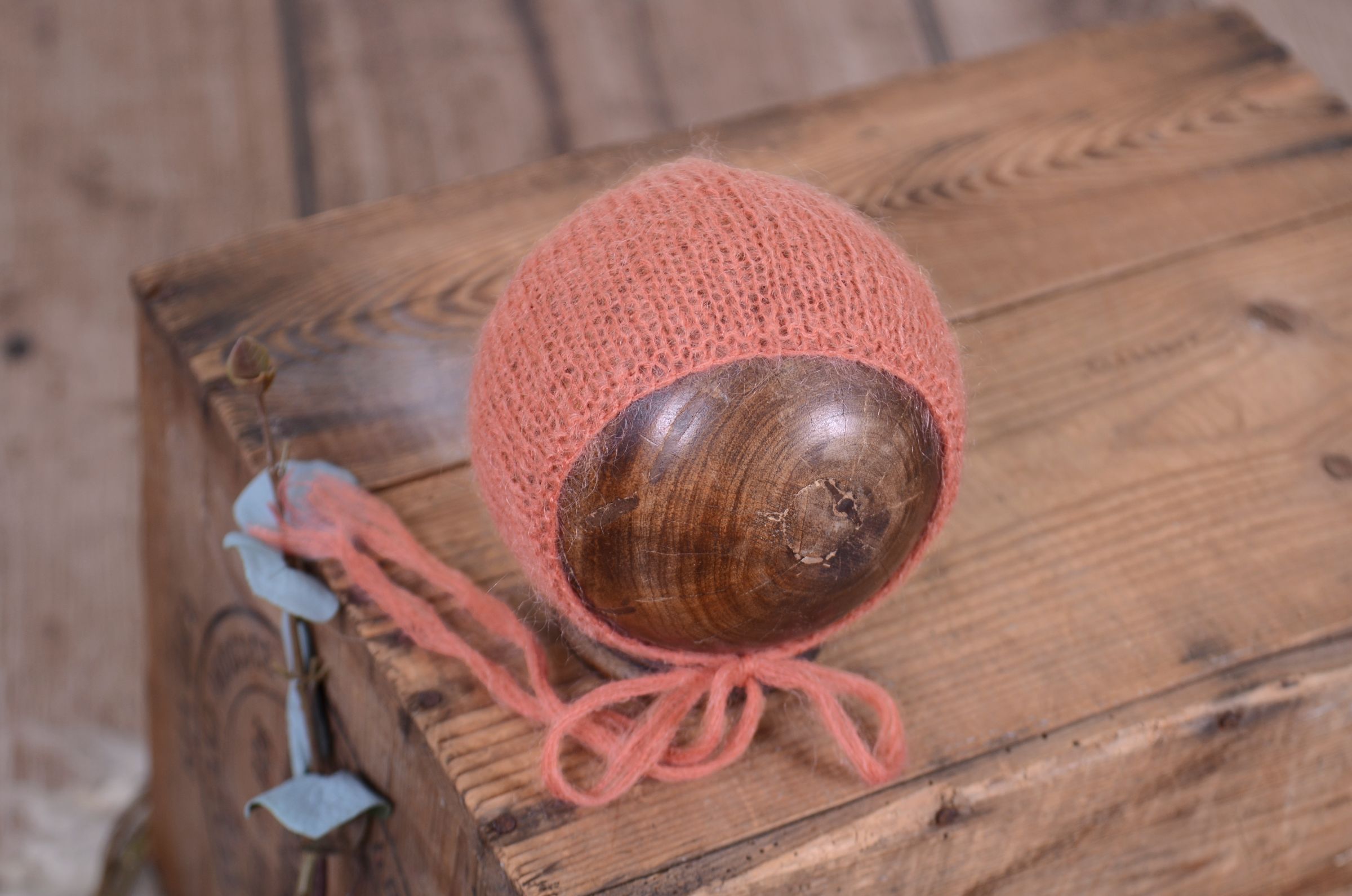 Capota de angora salmón