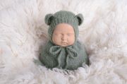 Grey sack and hat with little ears set