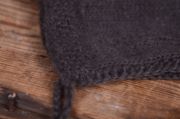 Dark grey smooth mohair hat