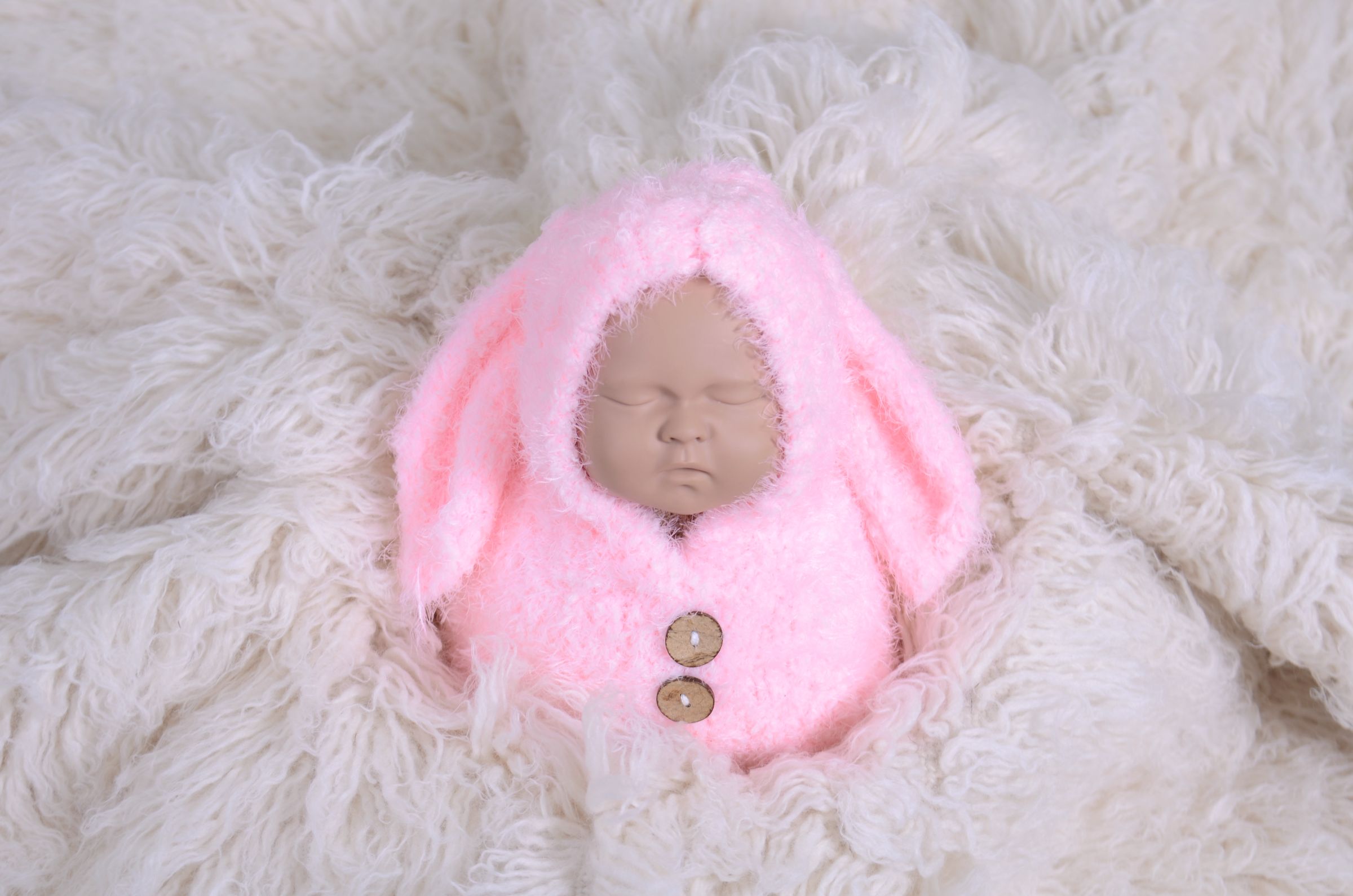 Sackpyjama mit Ohren in Rosa