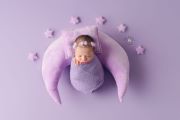 Lilac moon, pillow, and stars set