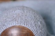 Sky blue mohair wrap and hat set