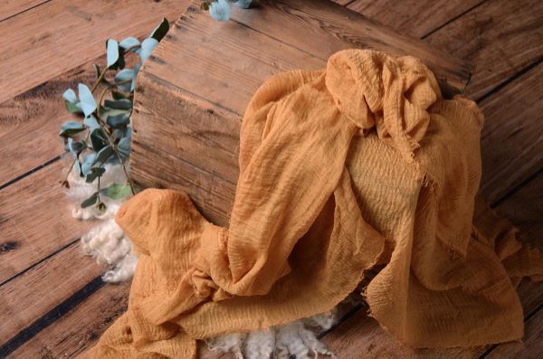 Wrap aus Baumwolle in Senffarbe