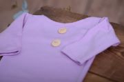 Lilac stitch long-sleeve bodysuit