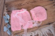Pink mohair set with ribbons