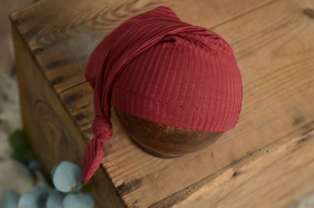 Gorro de dormir rojo vino