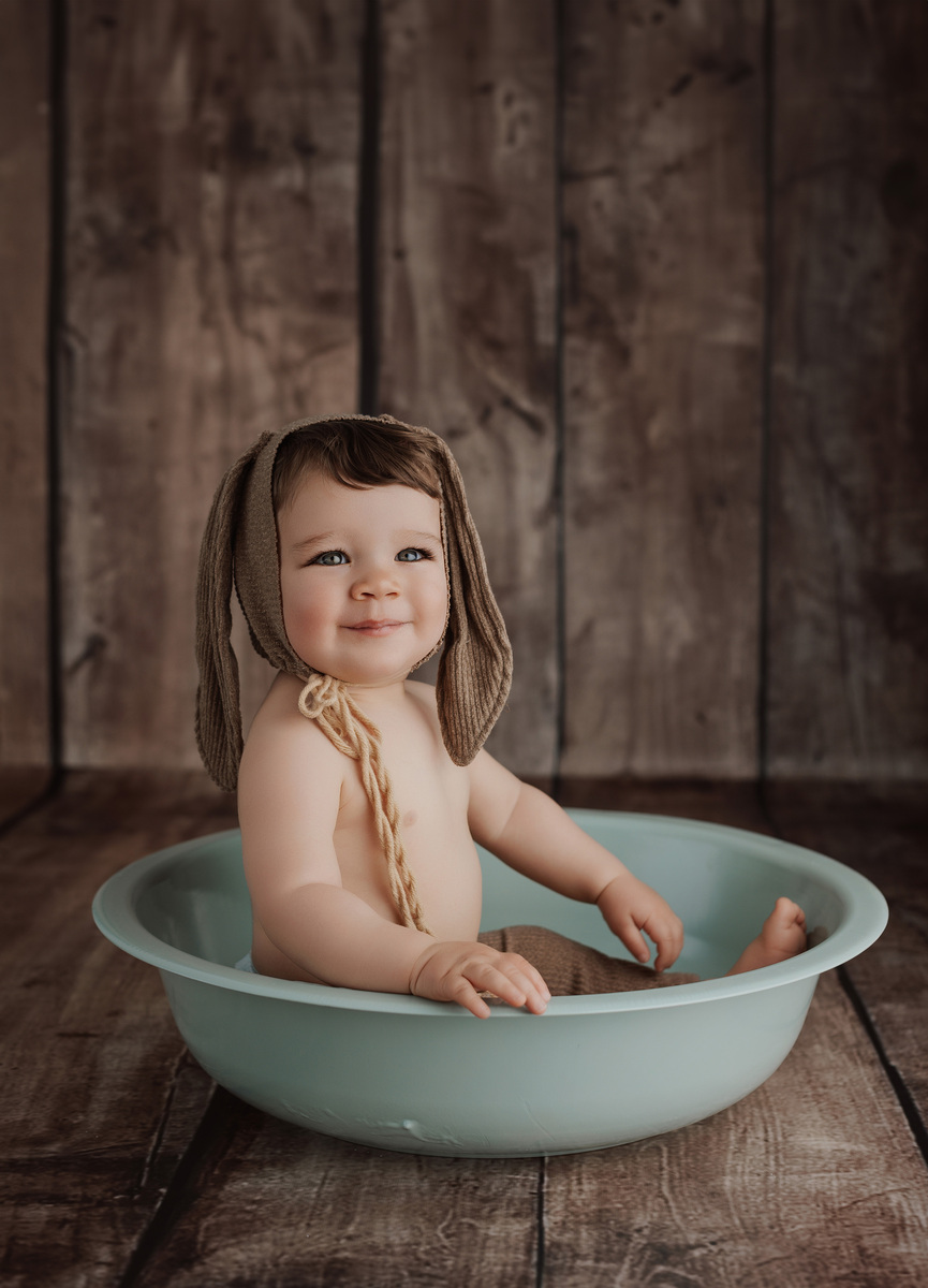 Green large plain tub