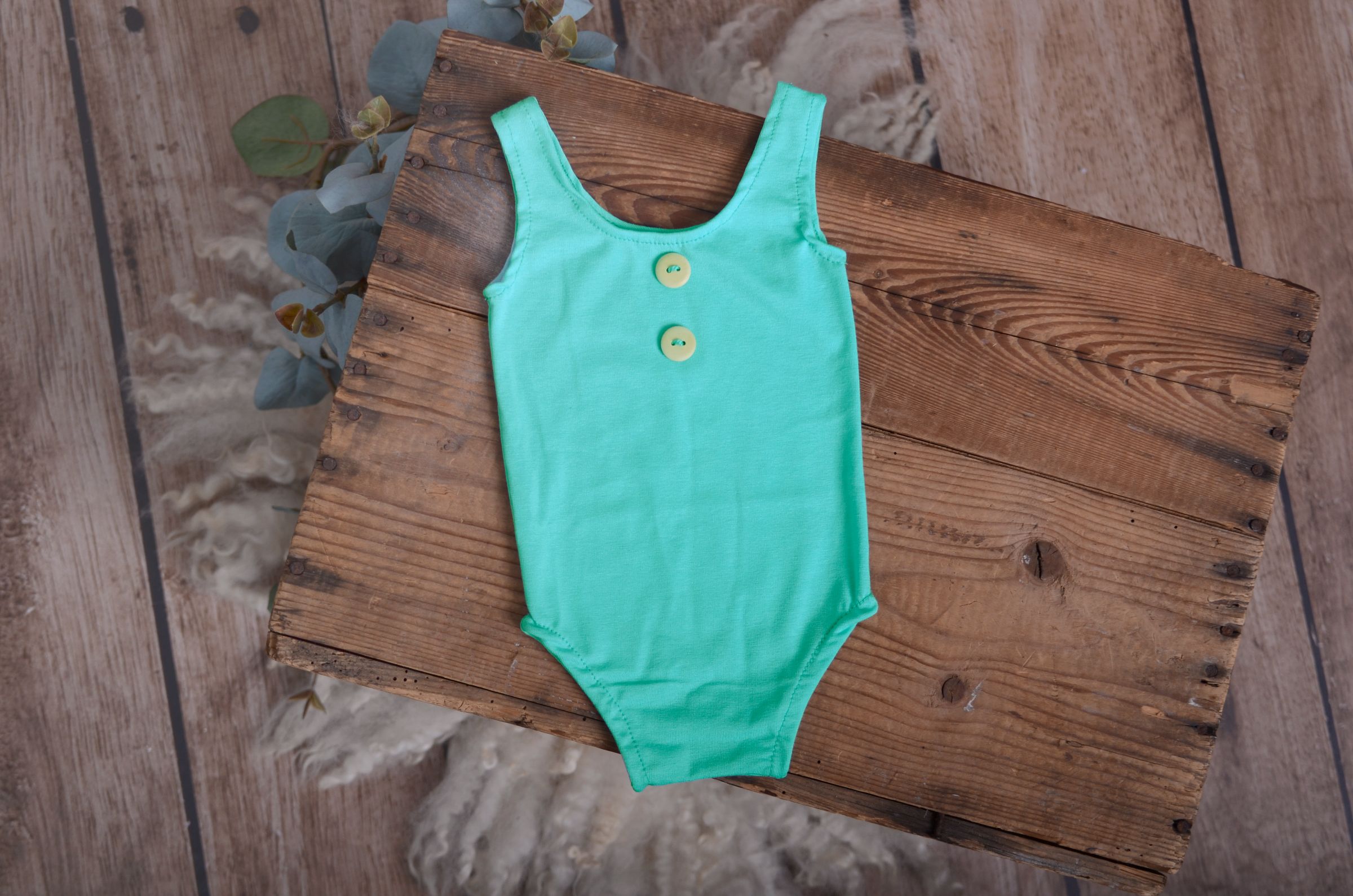 Body de punto sin mangas verde agua