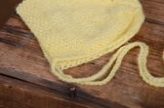 Yellow smooth mohair hat
