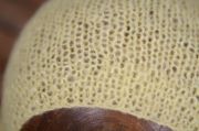 Yellow smooth mohair hat