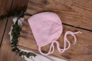 Pink smooth mohair hat