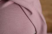 Berretto in maglia con nodo rosa antico