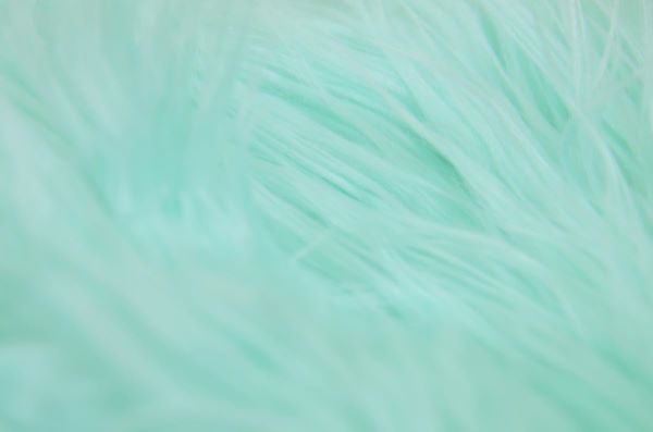 Manta de pelo extralargo liso verde mint