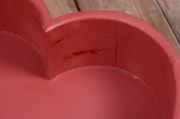 DAMAGED - Red heart-shaped bowl