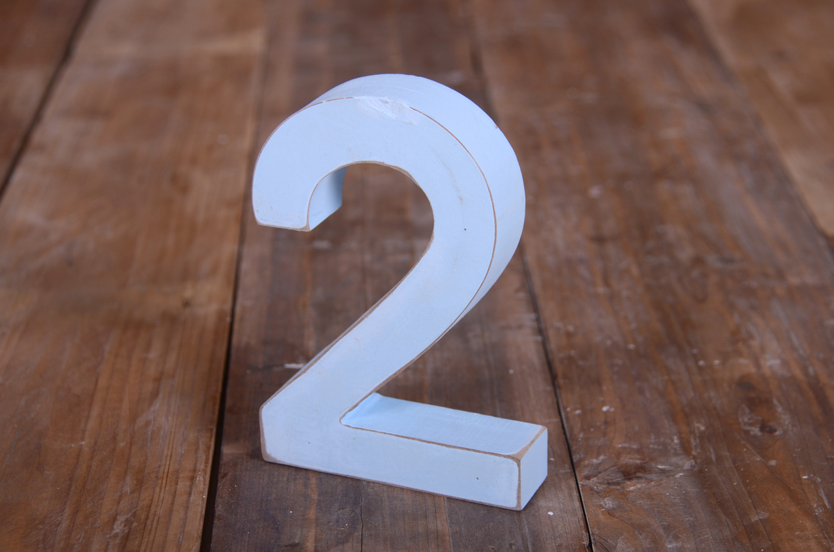 DIFETTATO - Numero due azzurro