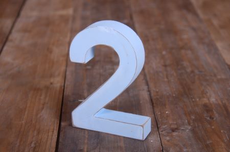 DIFETTATO - Numero due azzurro