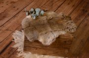 Brown faux leather fabric