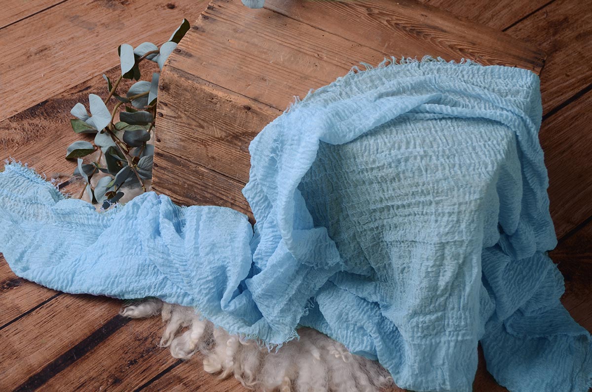 Sky blue cotton wrap