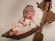 Brown rowboat
