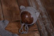 Grey mohair pyjama and hat set