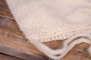 Light yellow smooth mohair hat