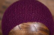 Burgundy smooth mohair hat