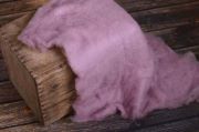 Manta de lana rosa