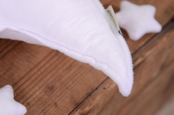Set de cojín y estrellas blanco
