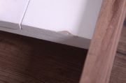 DAMAGED - White and brown rocking horse