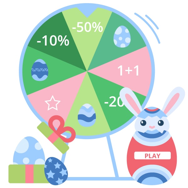 Template "Pasqua" per l'app - Ruota della fortuna