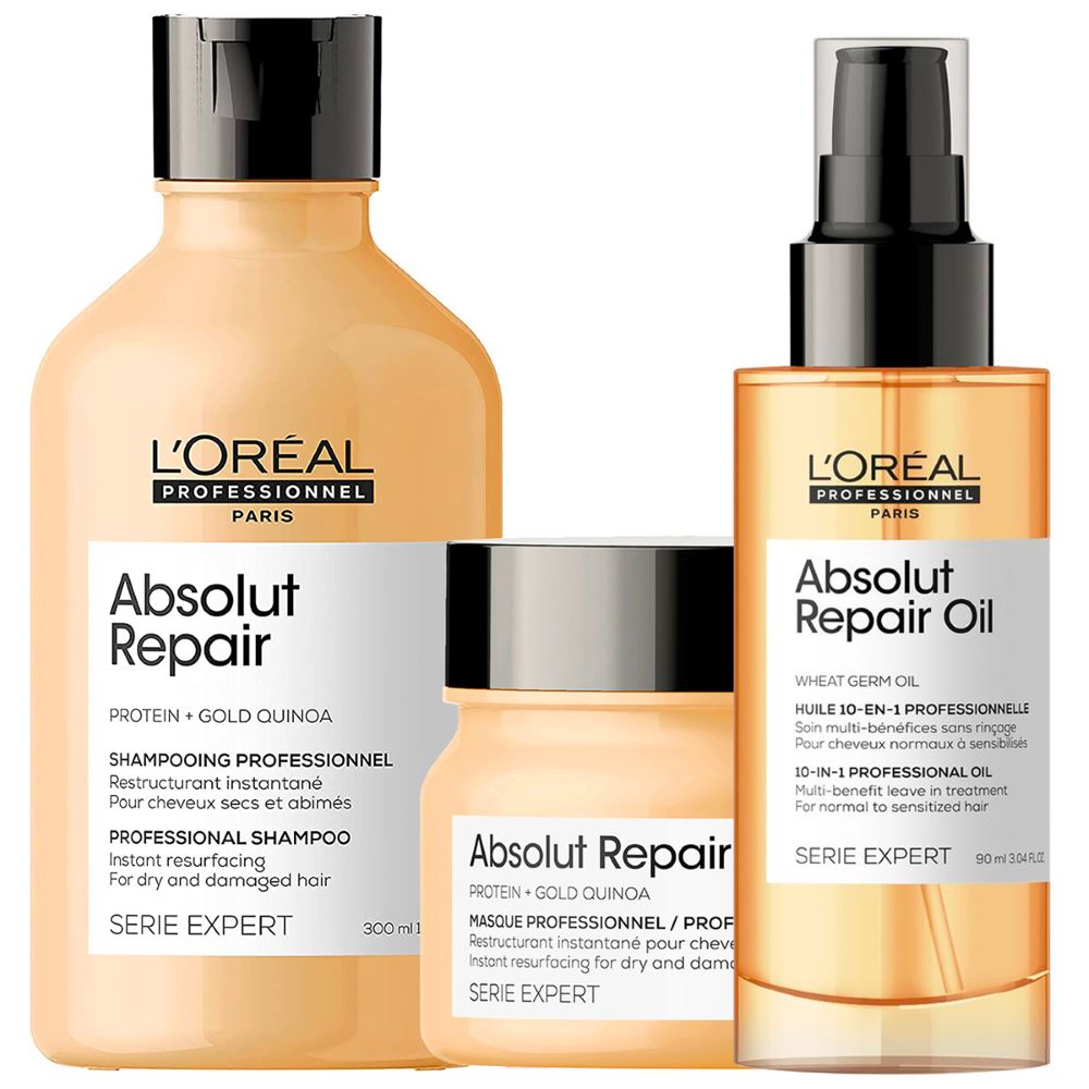 Pack Absolut Repair Gold Serie Expert Loréal Professionnel Trio 8632