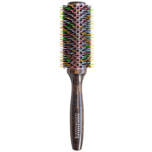 Brosse ronde Sanglier/Nylon Rainbow Jacques Seban 32mm