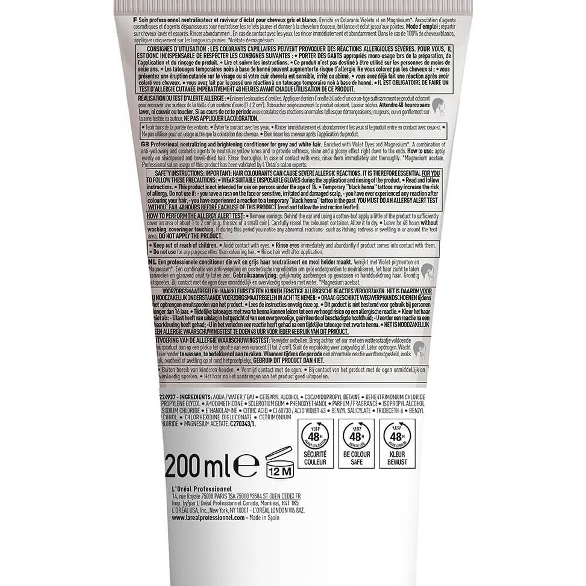 Conditioner Silver Serie Expert L'Oréal Professionnel 200 ML